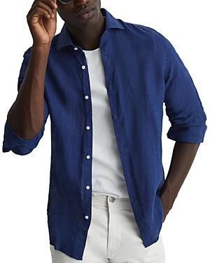 Reiss Ruban Long Sleeve Linen Shirt Product Image