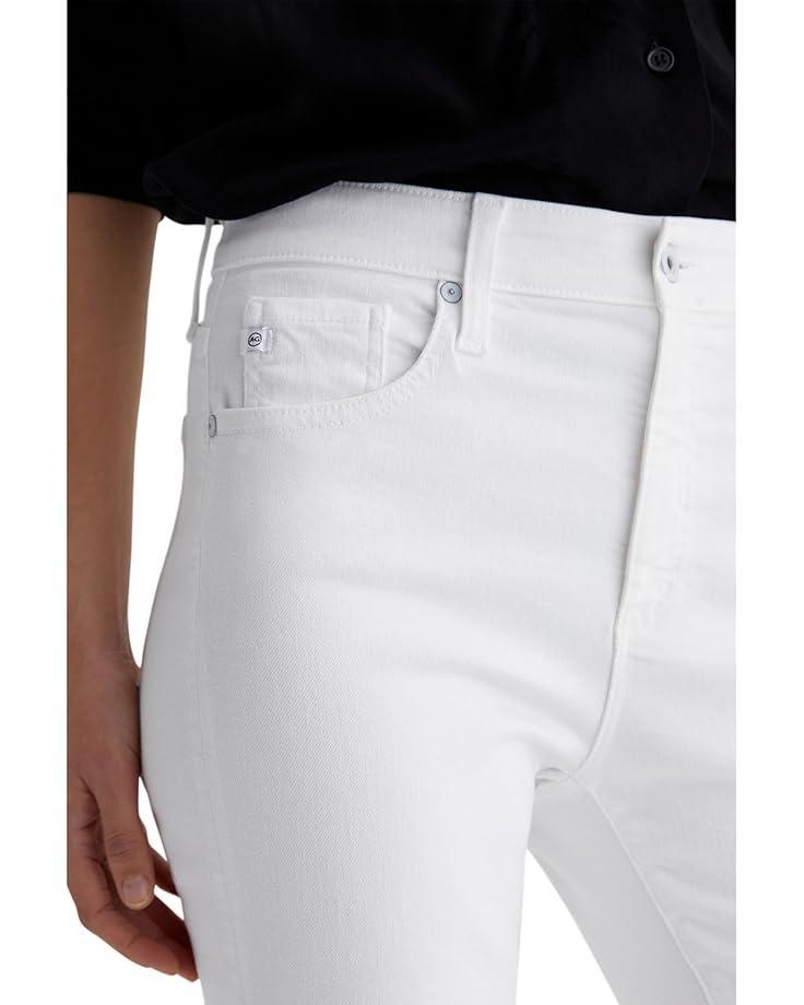 Women's AG Jeans Farrah Mid-Rise Crop Boot Jeans in Gallery White Product Image
