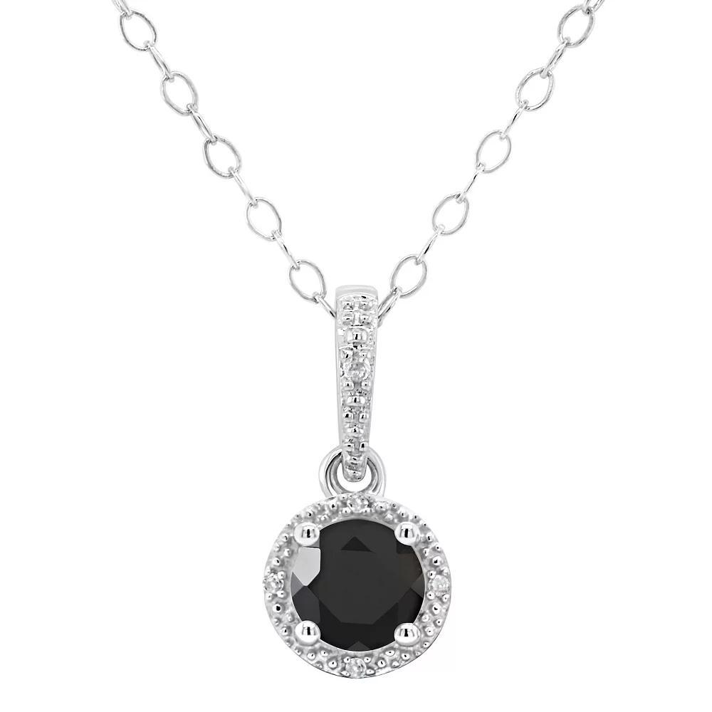 Celebration Gems Sterling Silver Freshwater Cultured Pearl and Diamond Accent Frame Pendant, Women's, Size: 18" Product Image