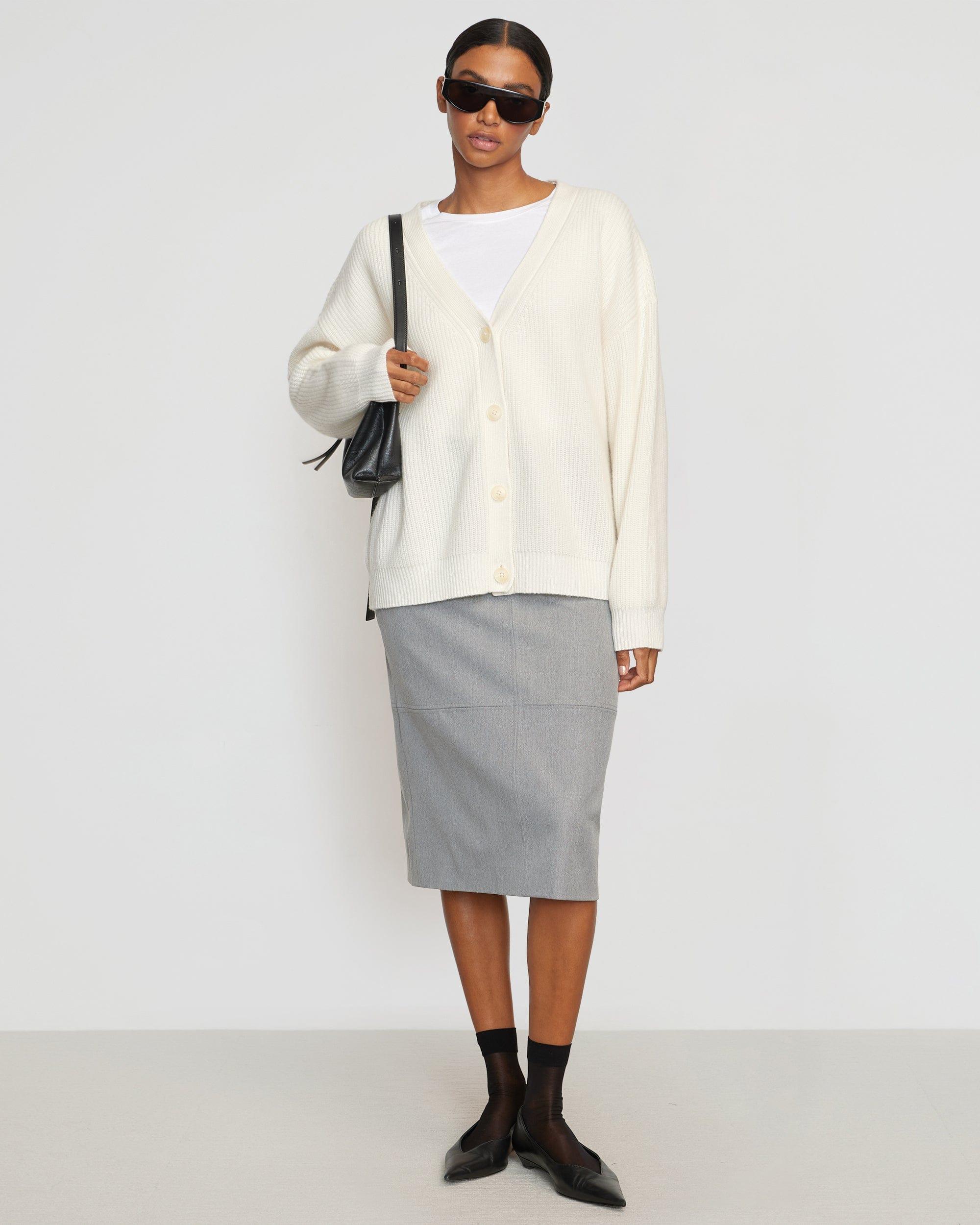 Yulia Back-Split Suiting Skirt Product Image