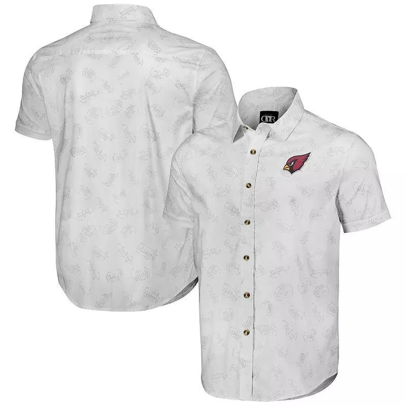 Men's NFL x Darius Rucker Collection by Fanatics White Los Angeles Chargers Woven Short Sleeve Button Up Shirt, Size: 2XL Product Image