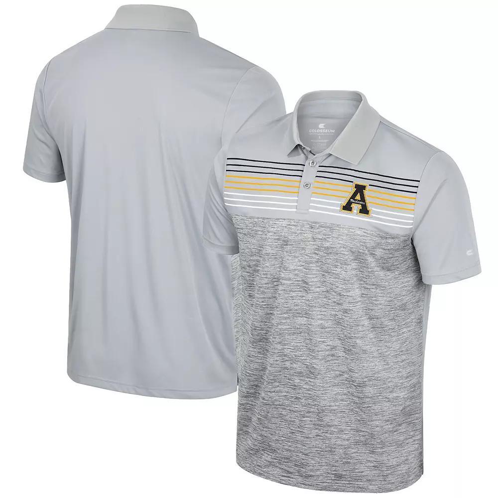 Men's Colosseum Gray Appalachian State Mountaineers Cybernetic Polo, Size: XL, App Grey Product Image