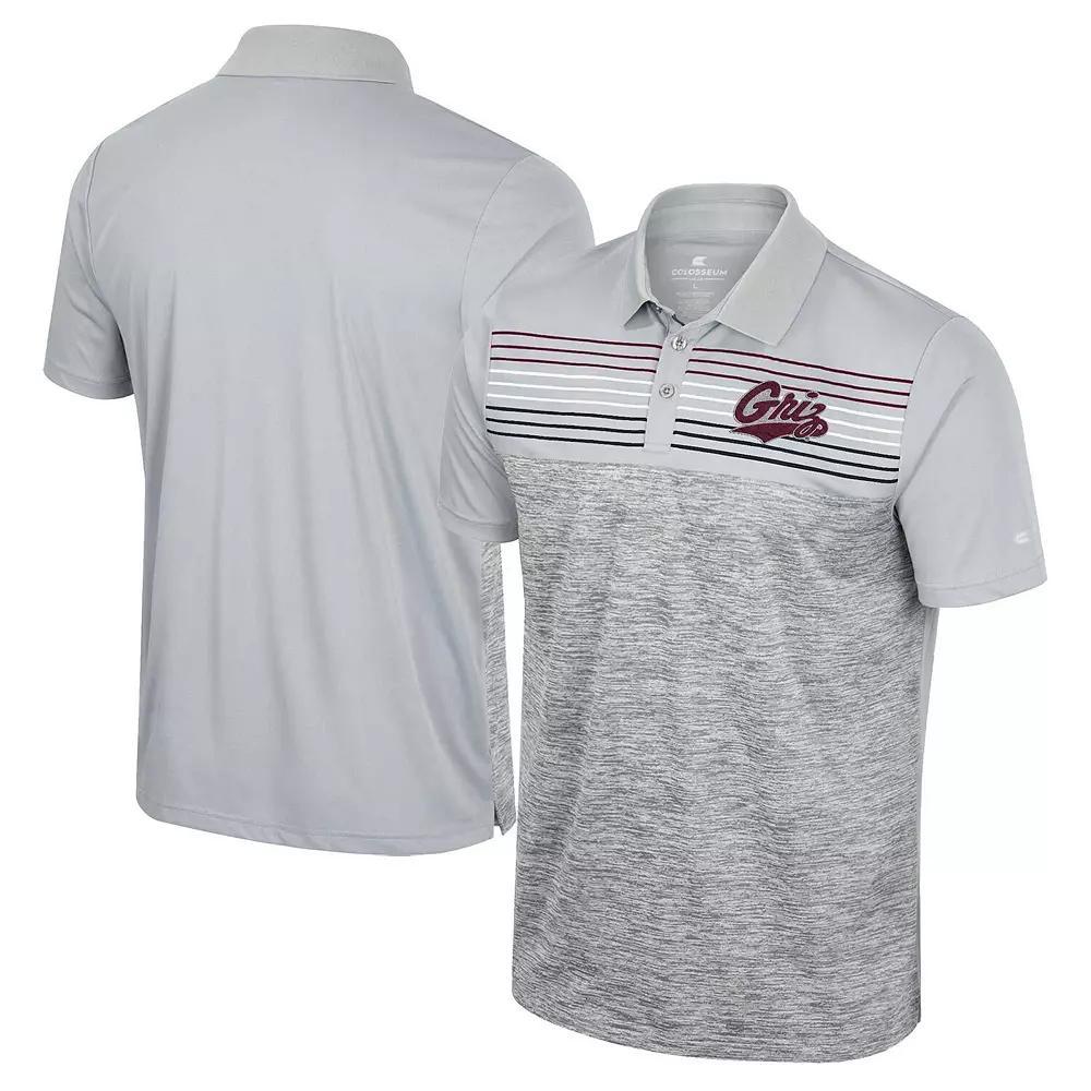 Men's Colosseum Gray Montana Grizzlies Cybernetic Polo, Size: Medium, Mon Grey Product Image