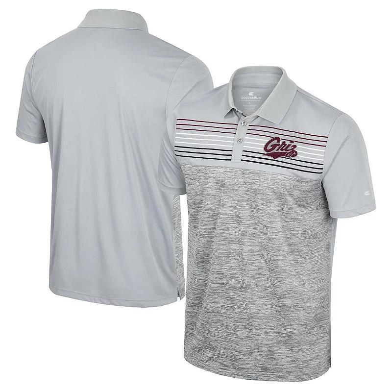 Men's Colosseum Gray Montana Grizzlies Cybernetic Polo, Size: Medium, Mon Grey Product Image