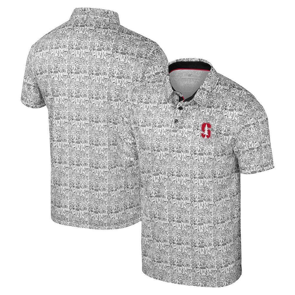Men's Colosseum Black Oregon State Beavers It's Time! Allover Print Polo, Size: XL Product Image