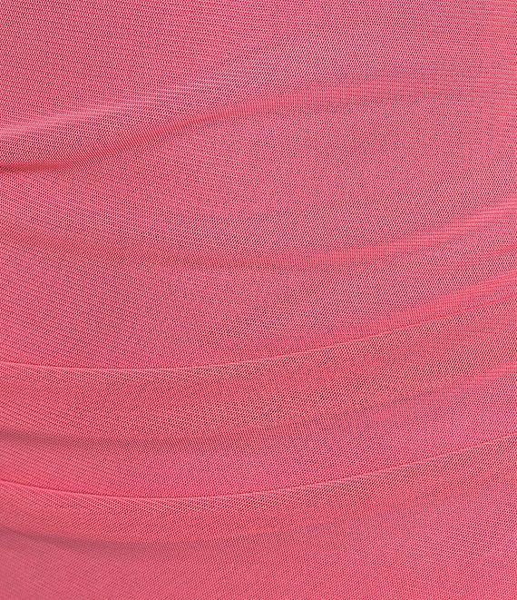 C&V Chelsea & Violet Long Sleeve Mesh Rosette Midi Dress Product Image