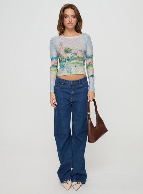 Castle On The Hill Long Sleeve Top Multi Product Image