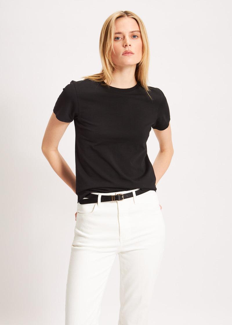 Patrick Assaraf Pima Cotton Stretch Slim T-Shirt Product Image