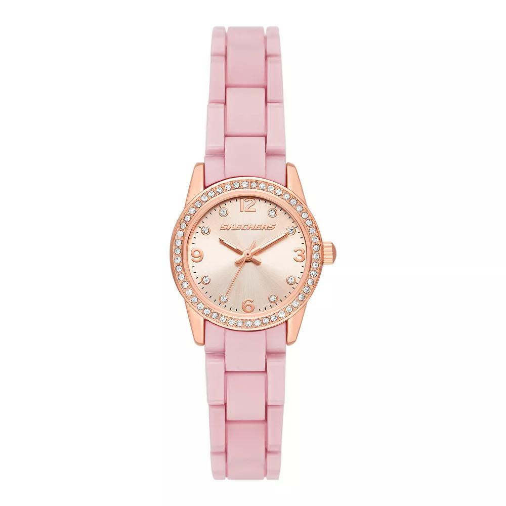 Skechers® Women's Palisades Simulated Crystal Accent Watch, Size: 26 mm, Pink Product Image