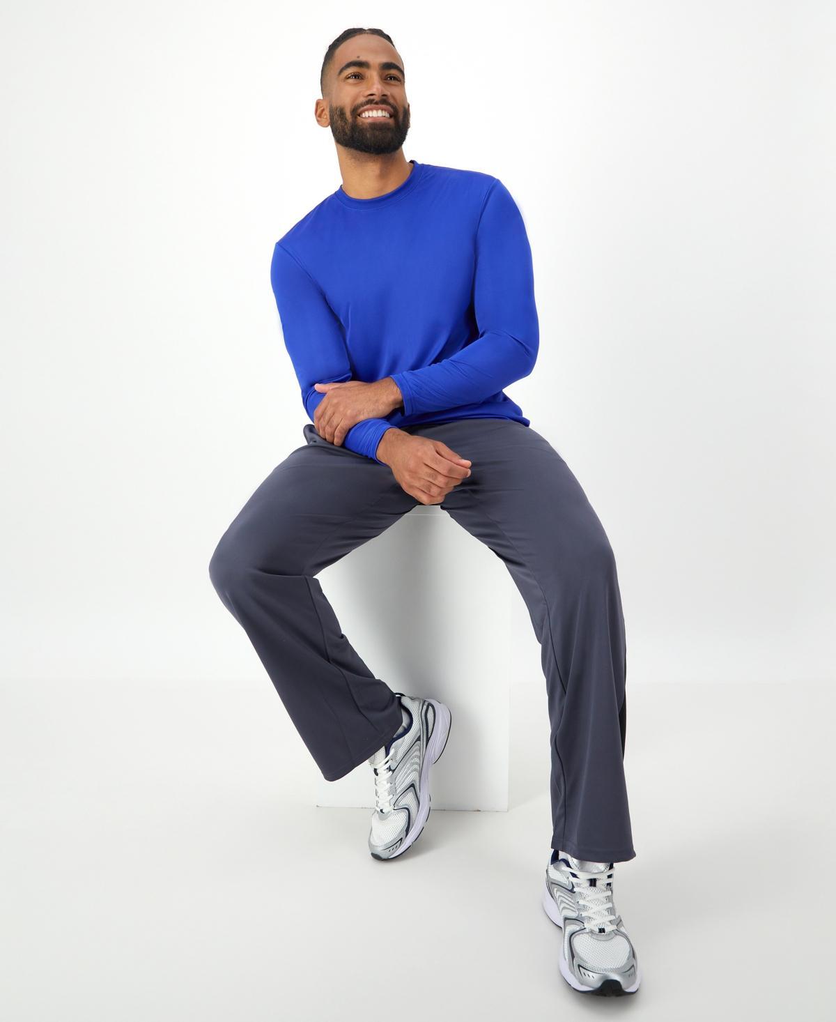 Men's Hanes® CoolDRI Long Sleeve Performance Tee, Size: XL, Blue Product Image
