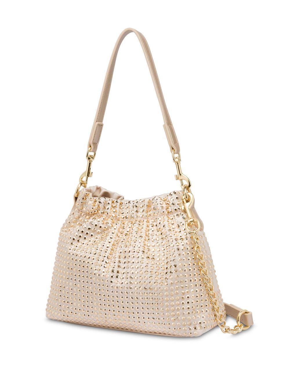 logo-plaque studded cross body bag Product Image