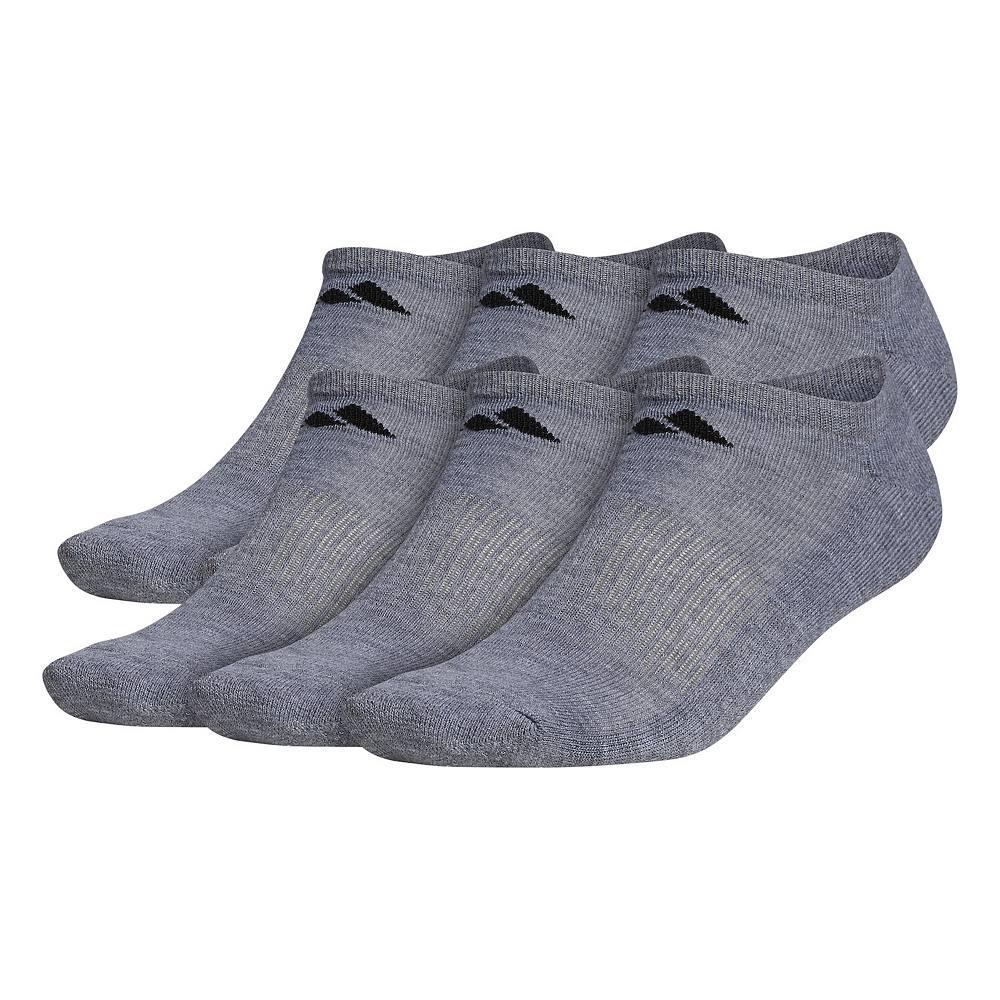 Big & Tall adidas 6-pack Athletic Cushioned No Show Socks, Men's, Size: 12-15, Medium Gray Product Image