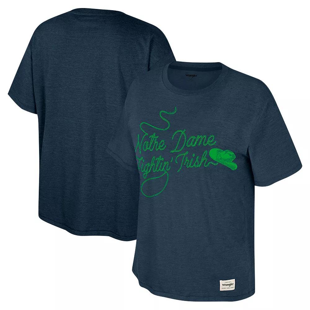 Women's Colosseum x Wrangler Navy Notre Dame Fighting Irish Lasso Oversized T-Shirt, Size: XL, Blue Product Image