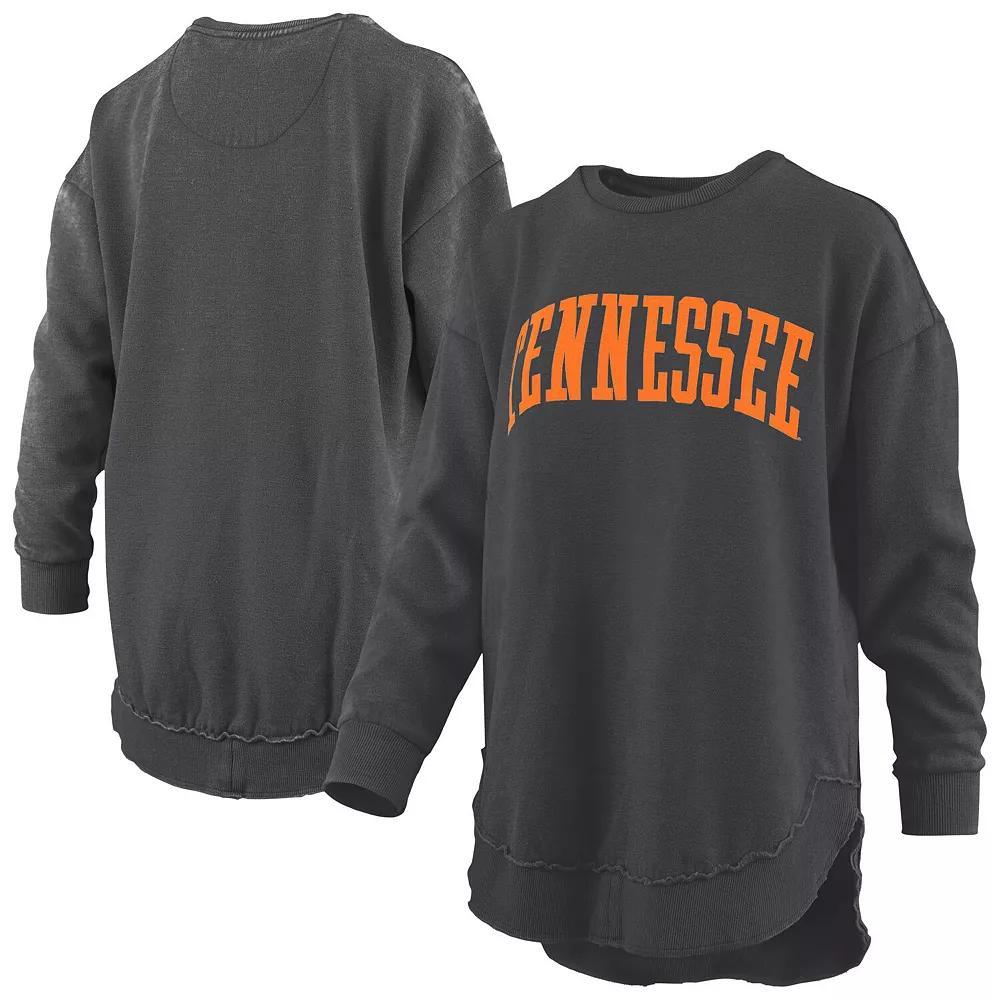 Women's Pressbox  Black Oklahoma State Cowboys Melange Poncho Vintage Fleece Long Sleeve Pullover Sweatshirt, Size: Medium Product Image