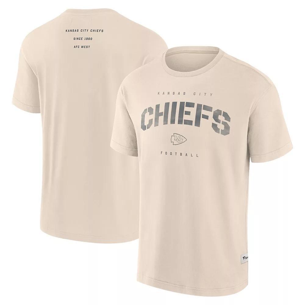 Men's Fanatics Cream Kansas City Chiefs Elements Weathered Tonal Future Ground T-Shirt, Size: 2XL, Beige Product Image