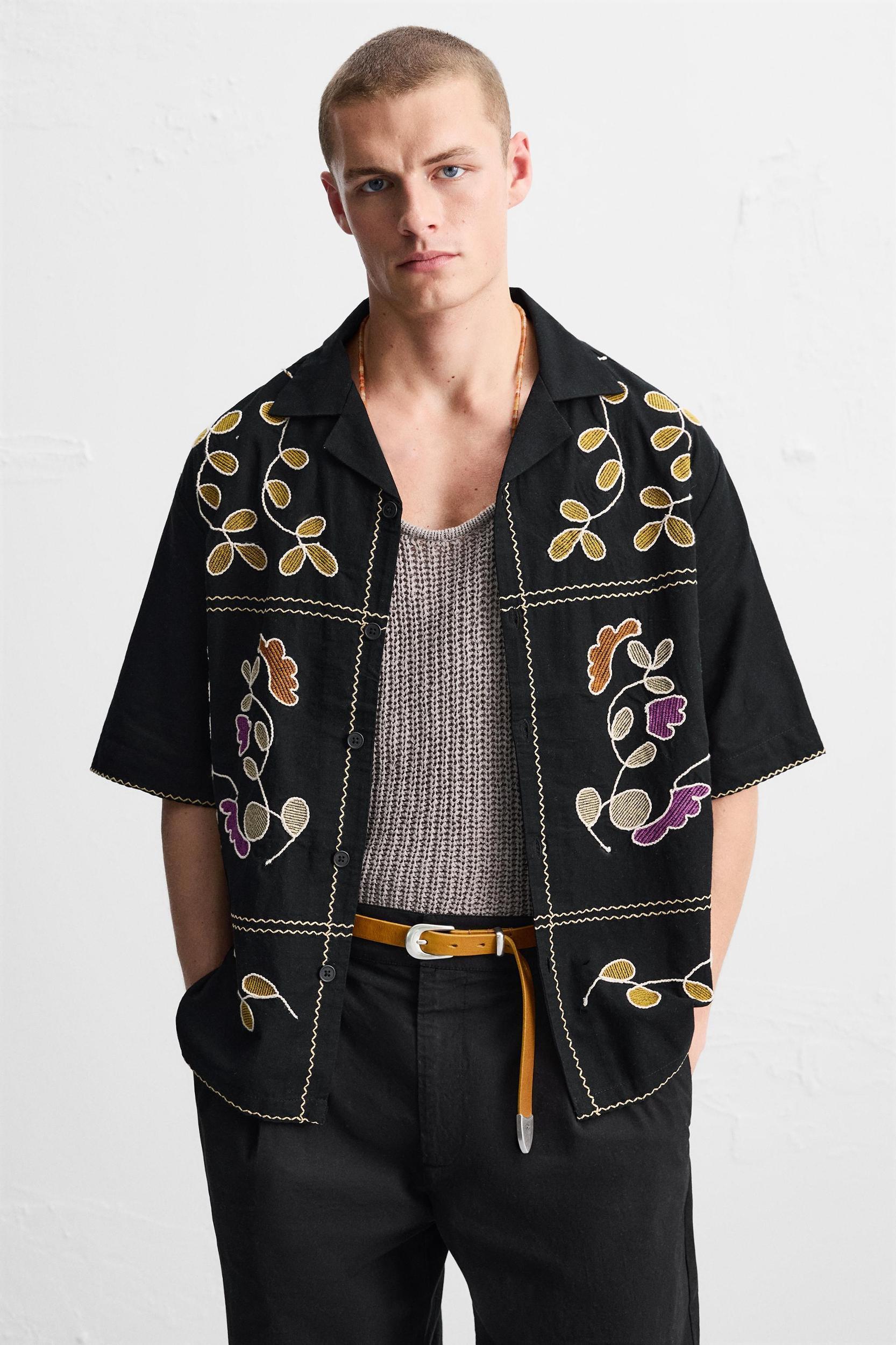 FLORAL EMBROIDERED SHIRT Product Image