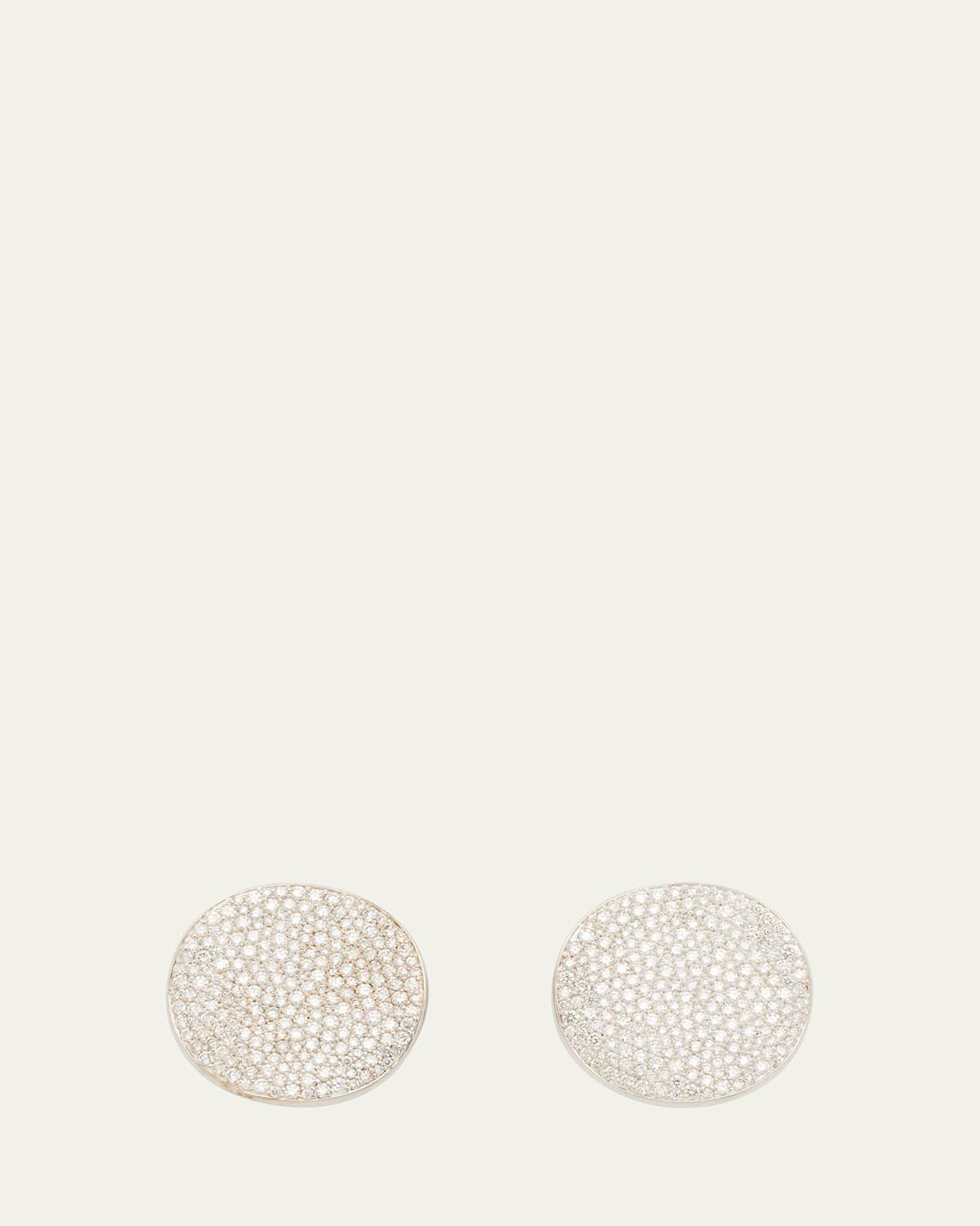 Womens Stardust Large Flower Silver Clip-On Earrings Product Image