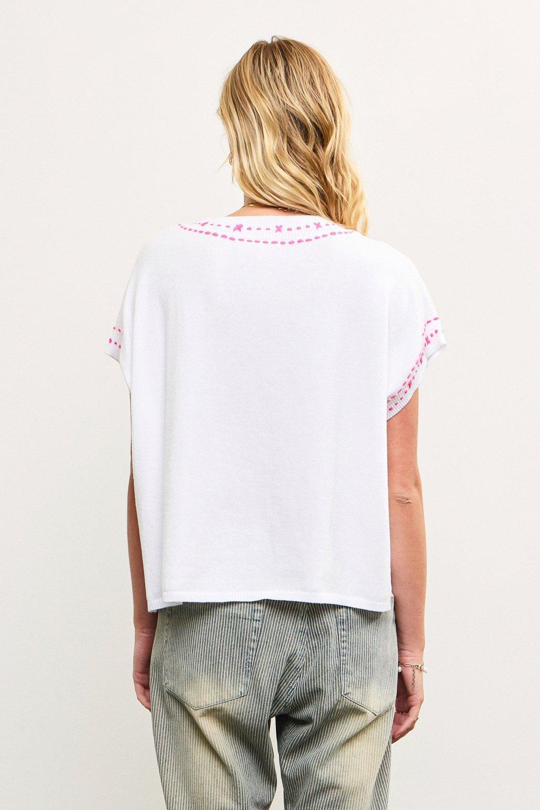 V-Neck Knit Top Product Image