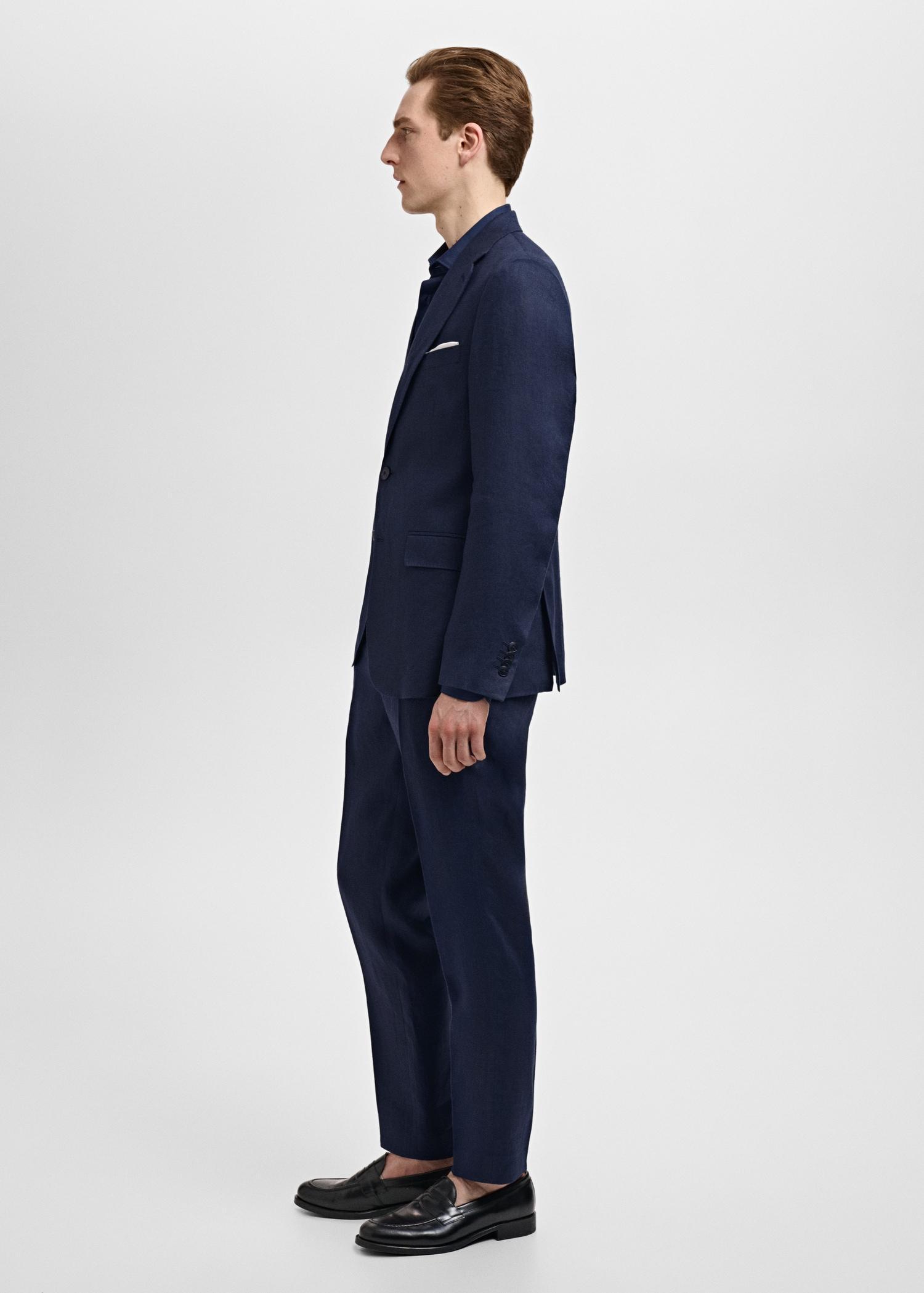 Amalfi 100% linen slim-fit suit blazer - Men | MANGO USA Product Image