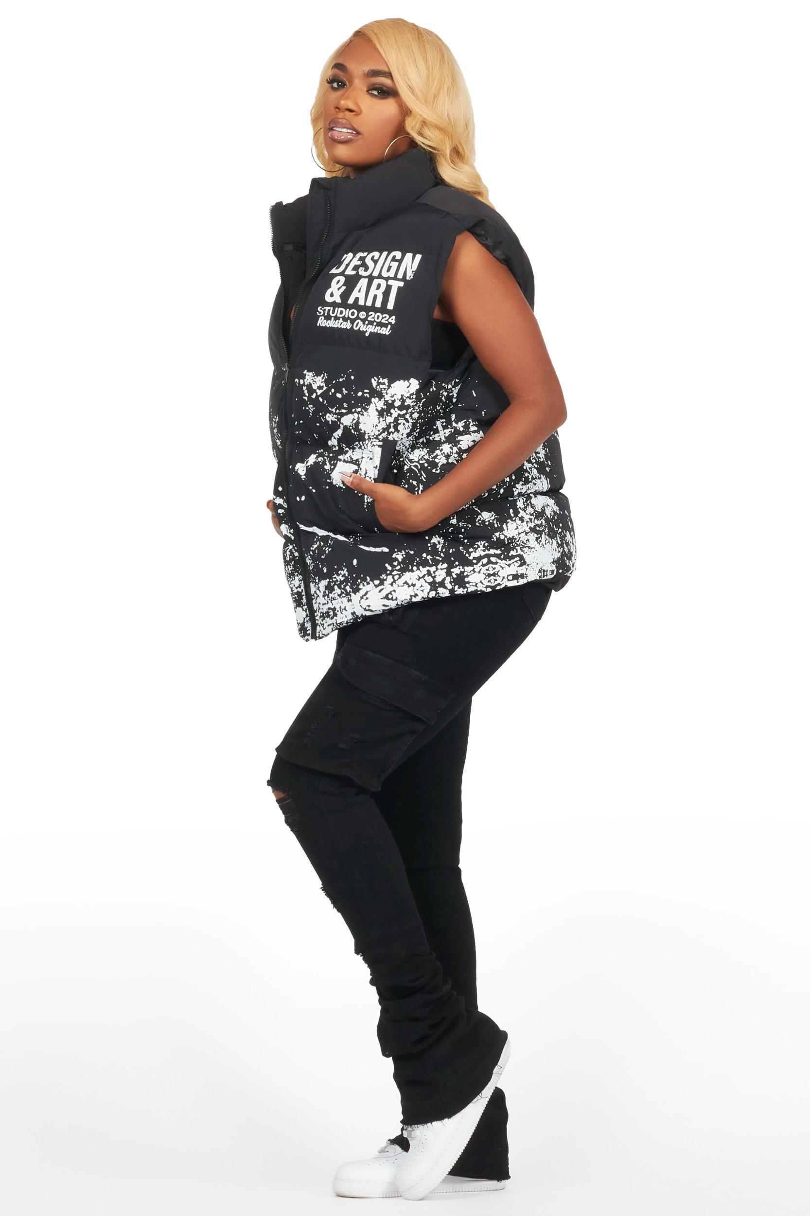 Lamanda Black Puffer Vest Female Product Image