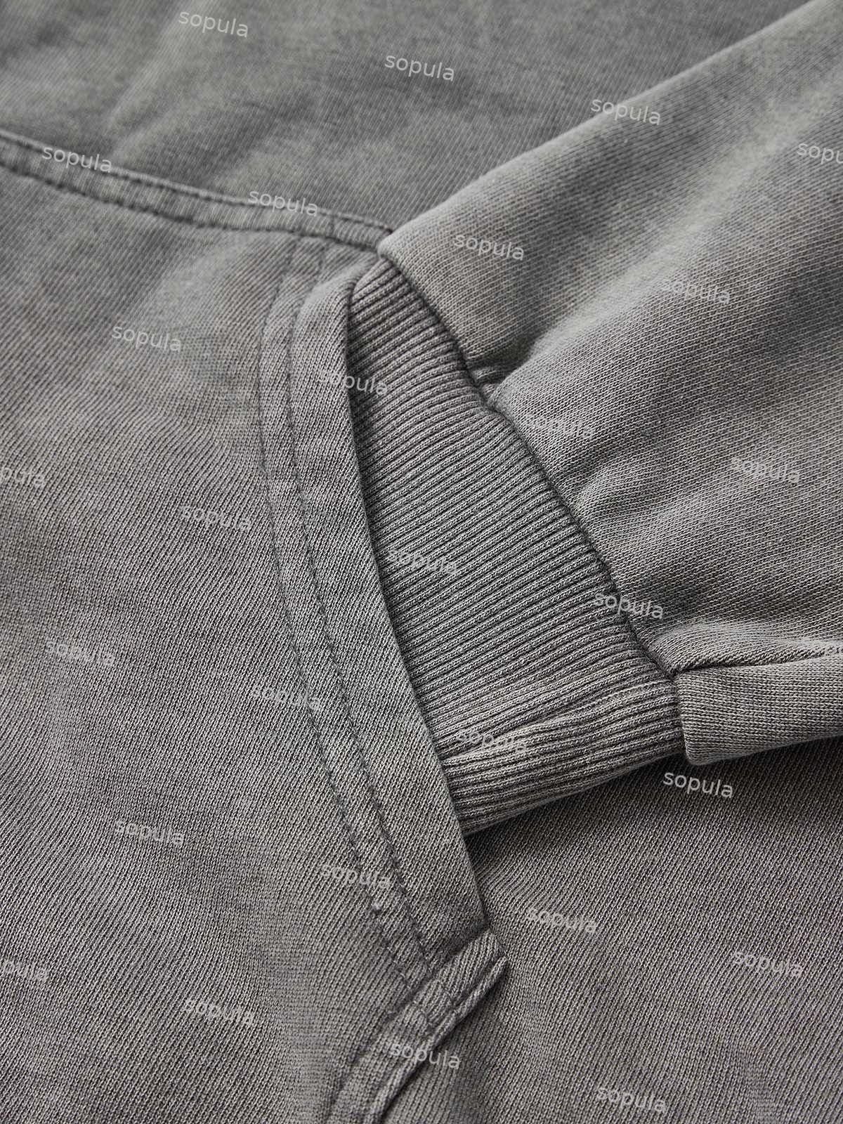 Rodeo Cowboy Stamp Print Washed Hoodie Product Image