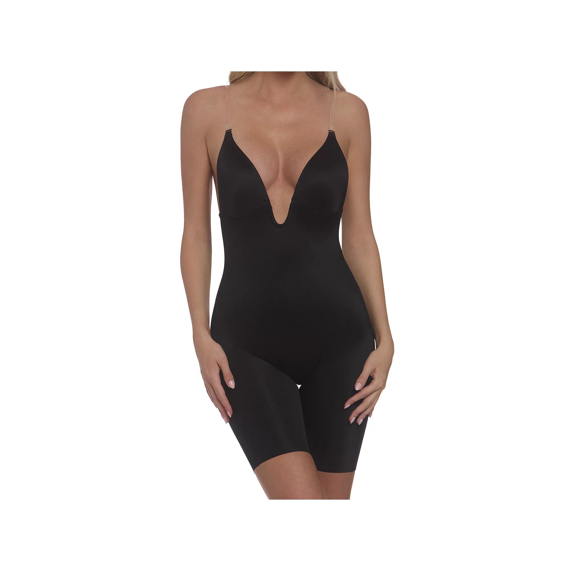 Women's Dominique Unity Low Back Thigh Shaper Bodysuit 4100, Size: XXL, Black Product Image