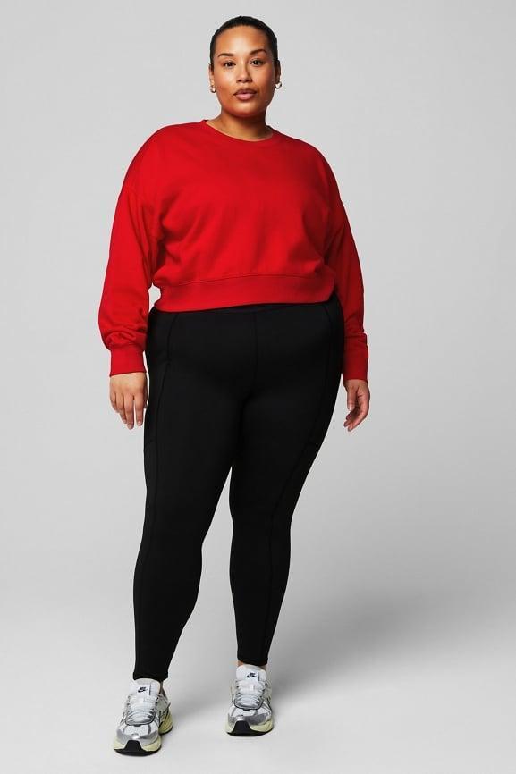 Year Round Terry Cropped Sweatshirt Product Image