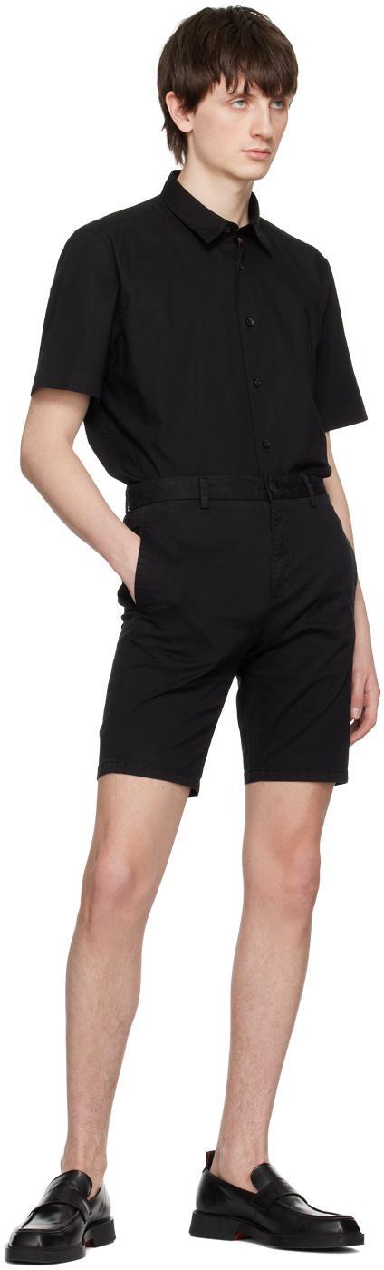 HUGO BOSS Ebor Button-down Short Sleeve Shirt In Black Product Image