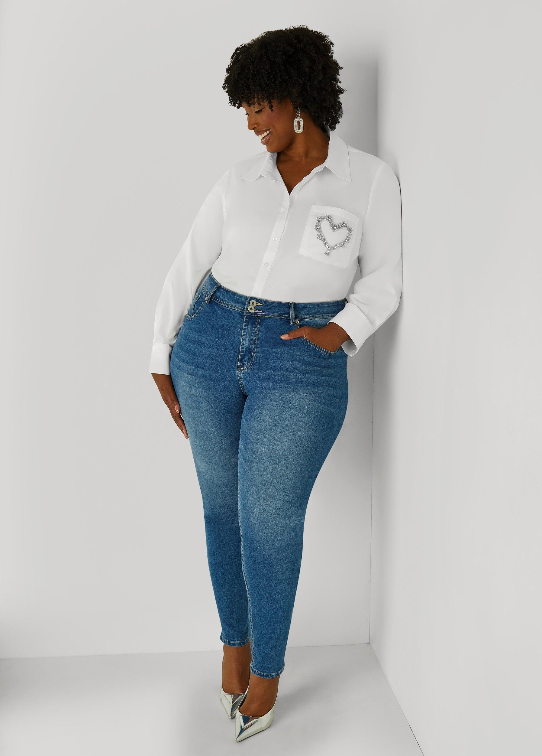 Crystal Heart Applique Shirt Product Image