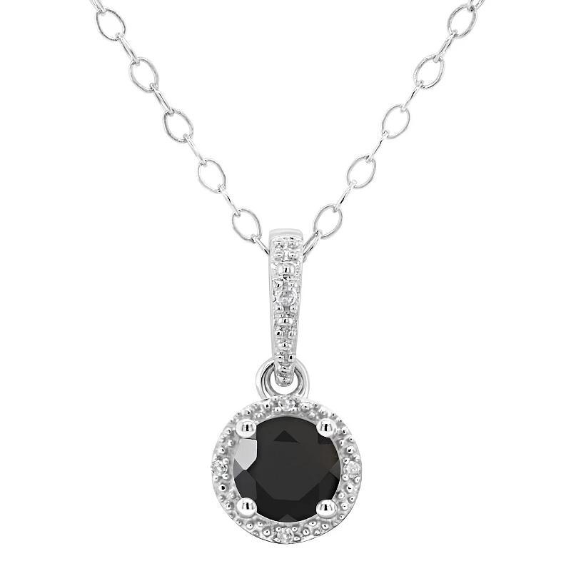 Celebration Gems Sterling Silver Freshwater Cultured Pearl and Diamond Accent Frame Pendant, Women's, Size: 18" Product Image