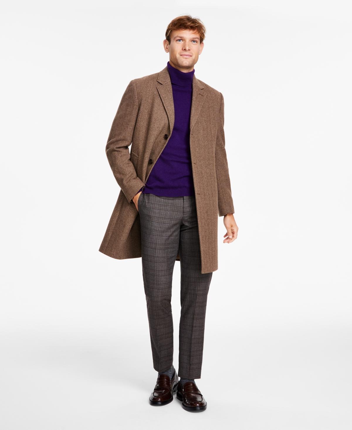 Michael Kors Mens Classic Fit Luxury Wool Cashmere Blend Overcoats Product Image