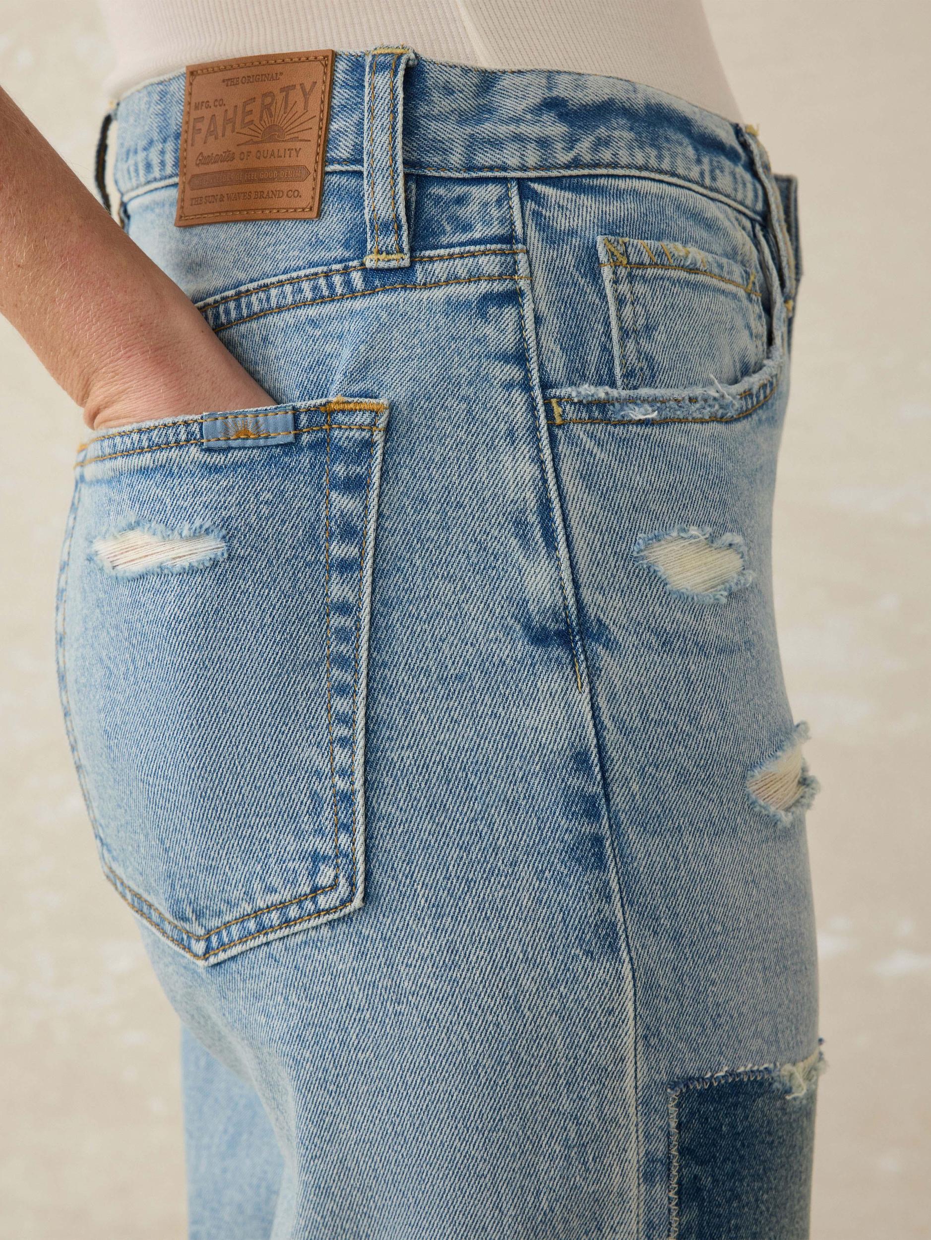 90s Crop Patchwork Jean - Heirloom Indigo Wash Female Product Image