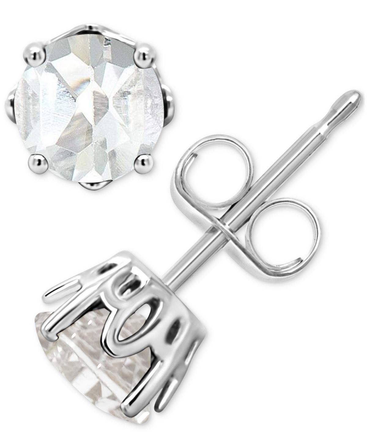 Celebration Gems Sterling Silver Aquamarine Stud Earrings, Women's, Blue Product Image