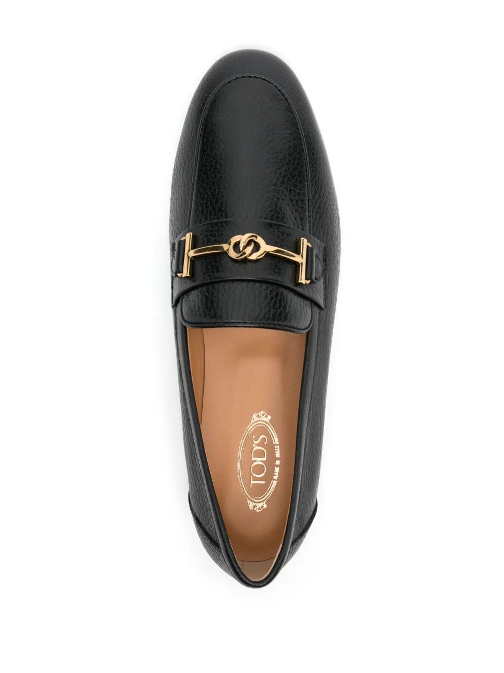 logo-plaque leather loafers Product Image