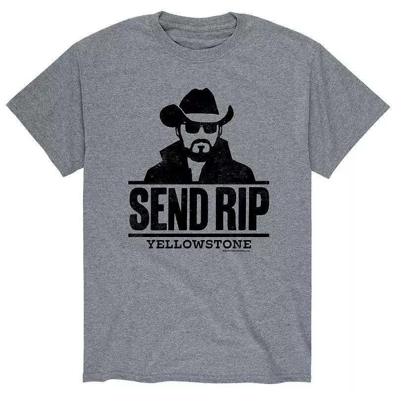 Men's Yellowstone "Send Rip" Tee, Size: XXL, Gray Product Image