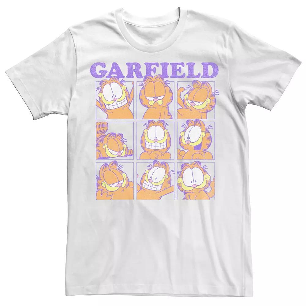Men's Garfield Grid Boxed Up Retro Tee, Size: Large, White Product Image
