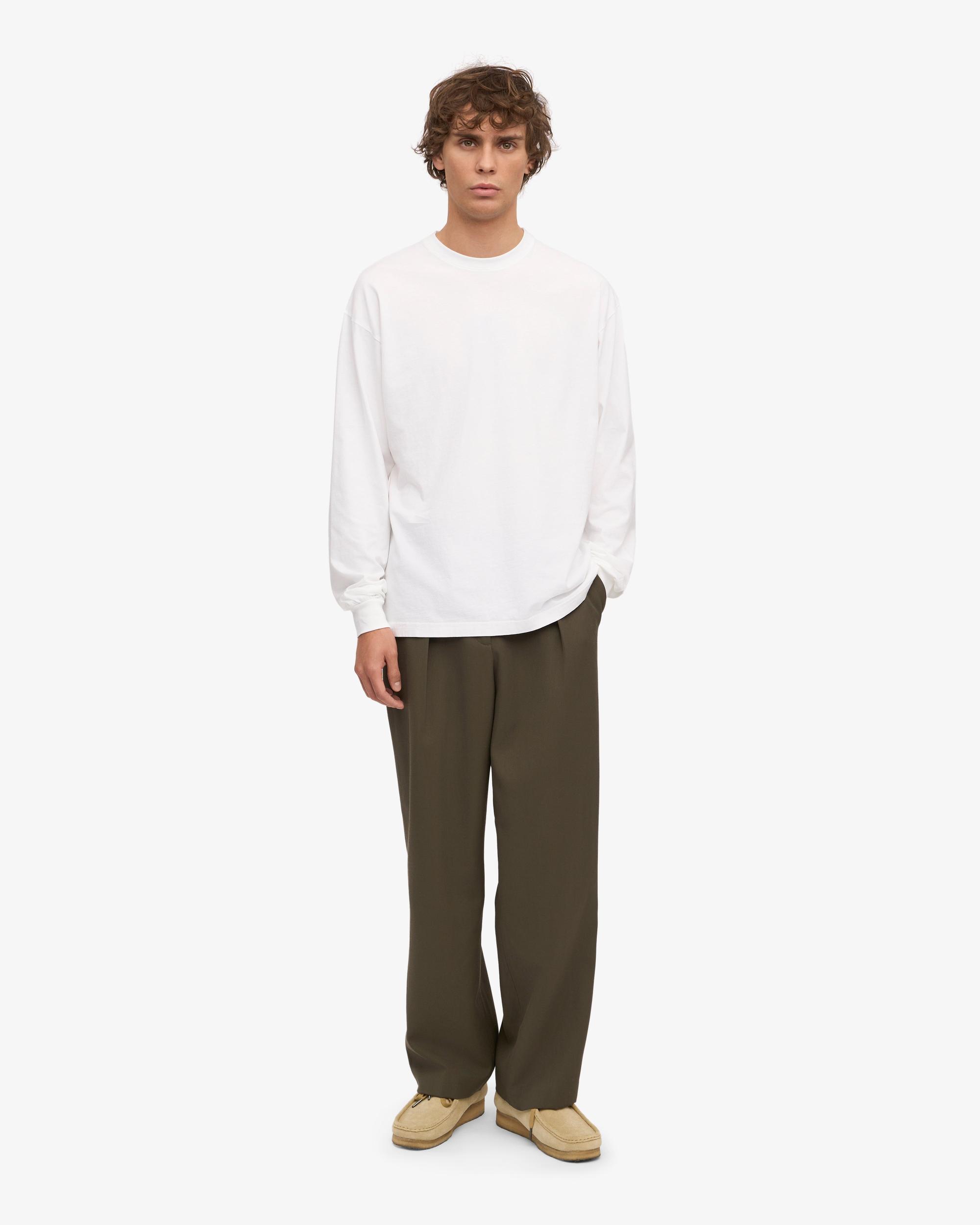 Oversized Organic LS T-Shirt - Optical White Product Image