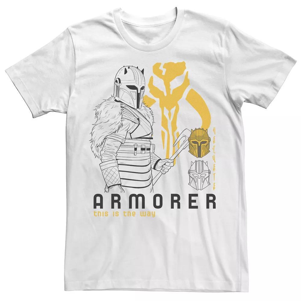 Men's Star Wars The Mandalorian Din Djarin Portrait Tee, Size: Large, White Product Image