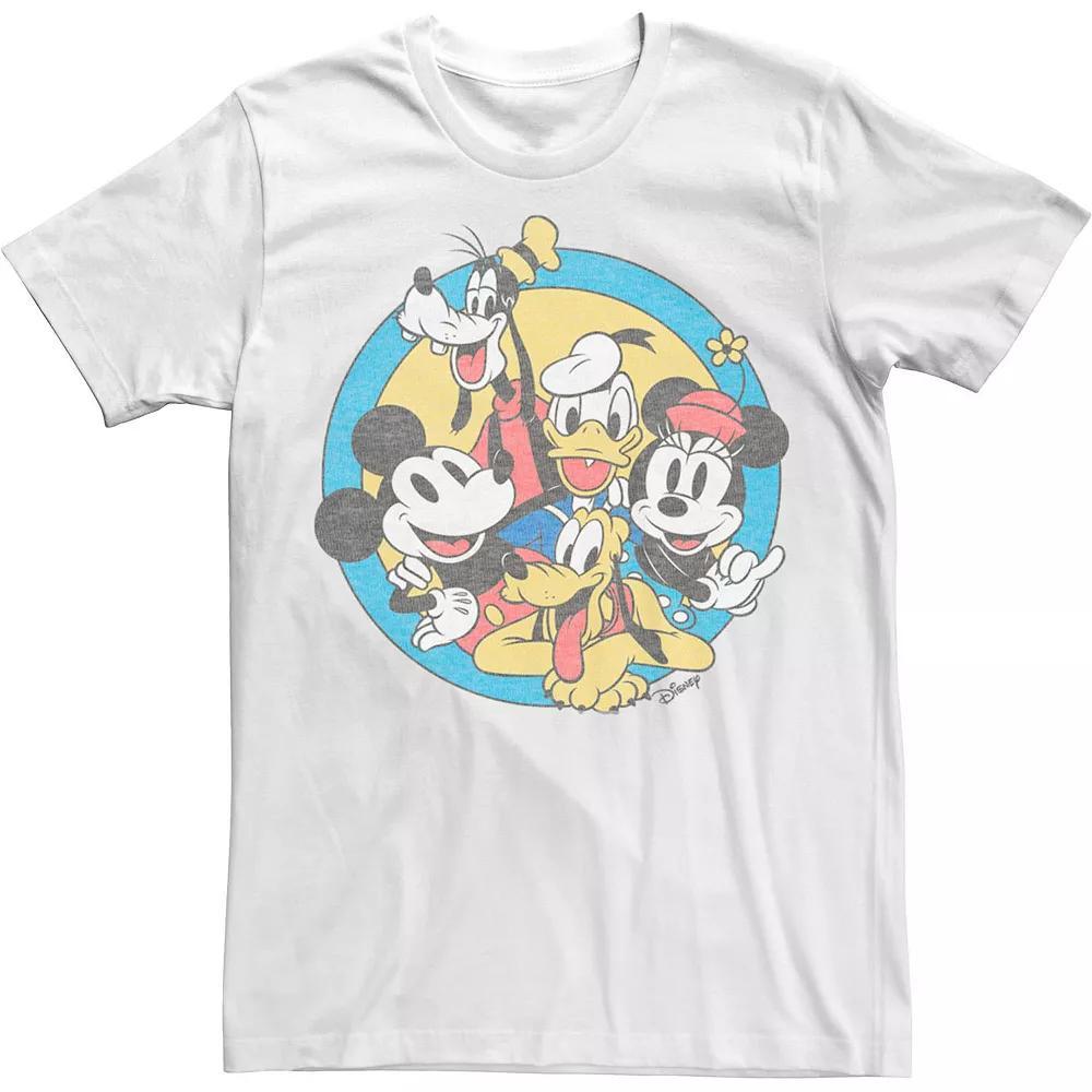 Disney's Mickey & Friends Retro Group Shot Men's Tee, Size: Medium, White Product Image