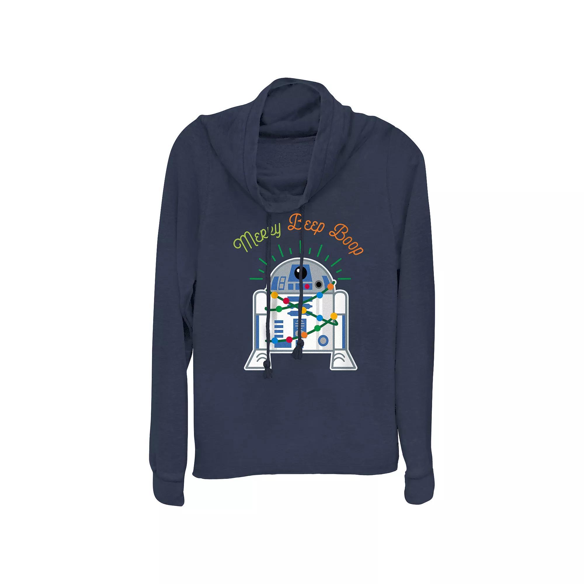 Disney's Ducktales Women's Plus Group Poster Cowlneck Graphic Lightweight Long Sleeve, Girl's, Size: 1XL, Blue Product Image