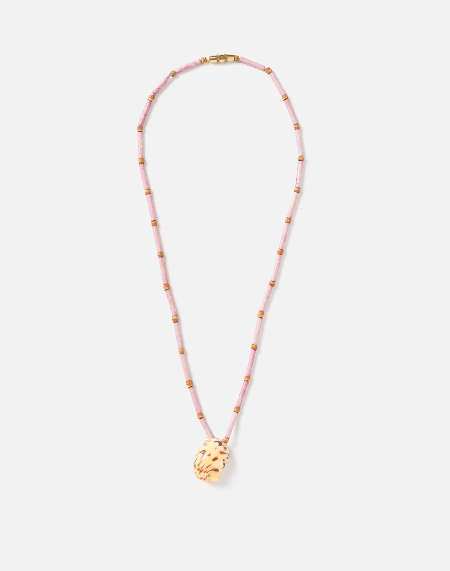 70s Tube Bead and Shell Choker Female Product Image