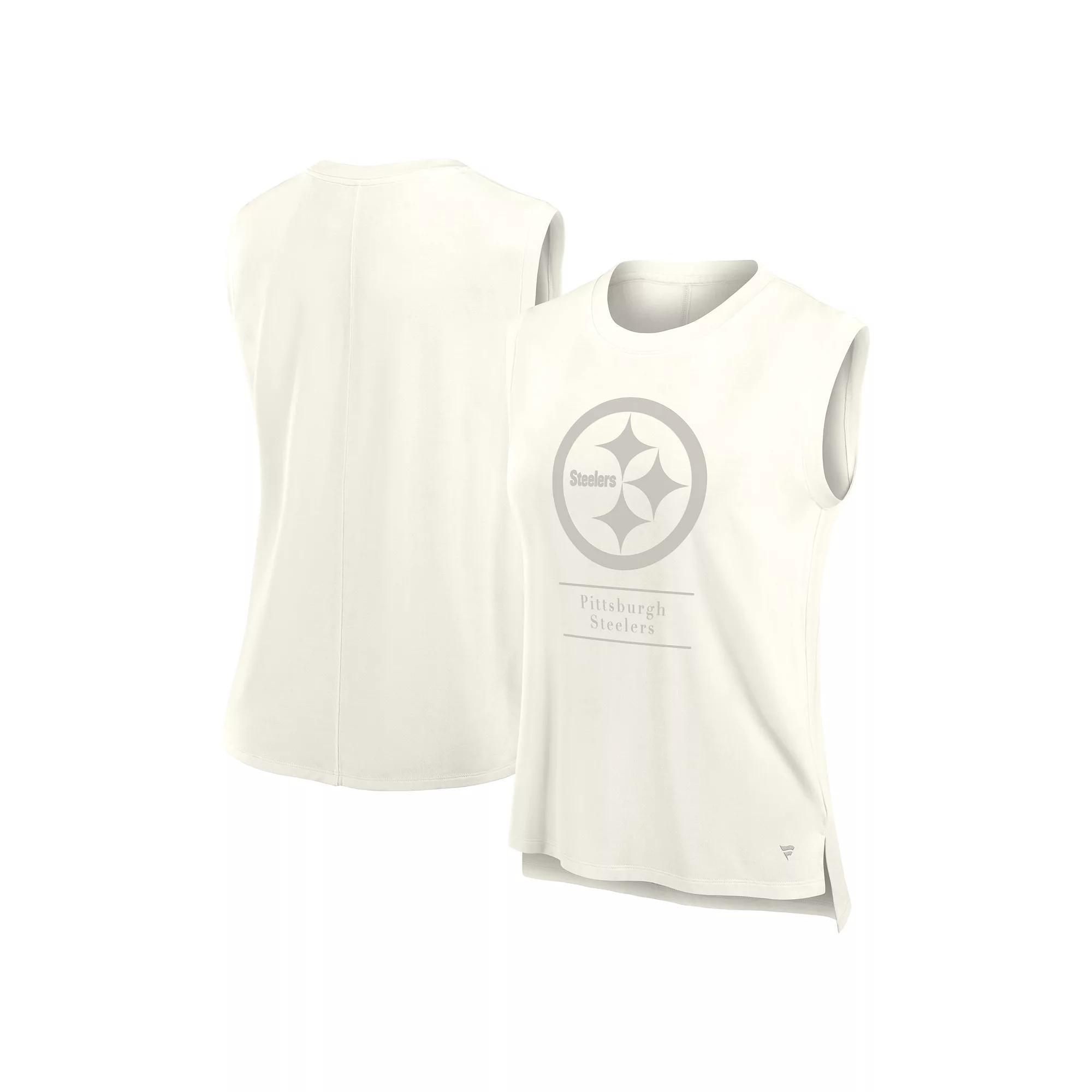 Women's Fanatics Cream Pittsburgh Steelers Studio Embrace Tank Top, Size: XS, Beige Product Image