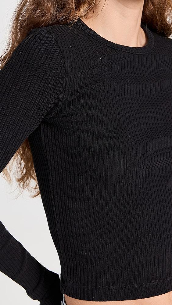 AGOLDE Alma Shrunken Crew Neck Top | Shopbop Product Image