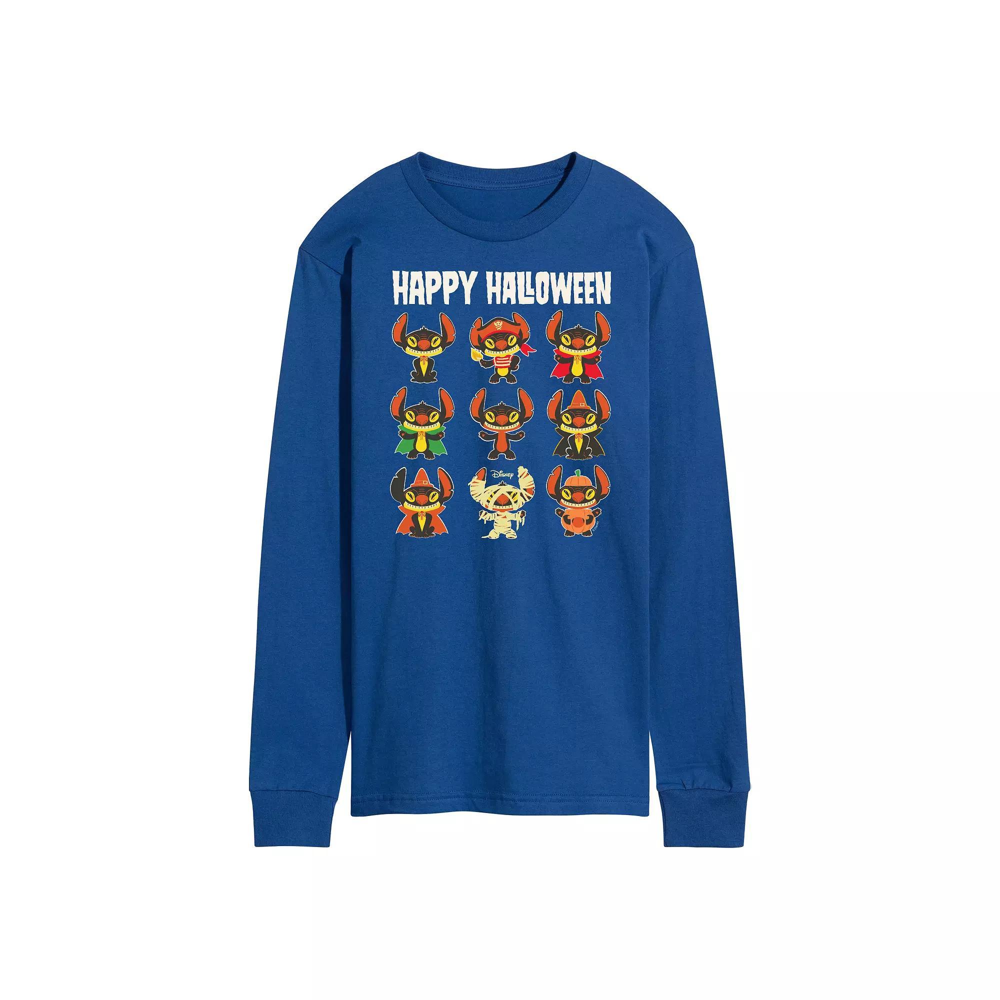 Disneys Lilo & Stitch Mens Happy Halloween Long Sleeve Tee Product Image
