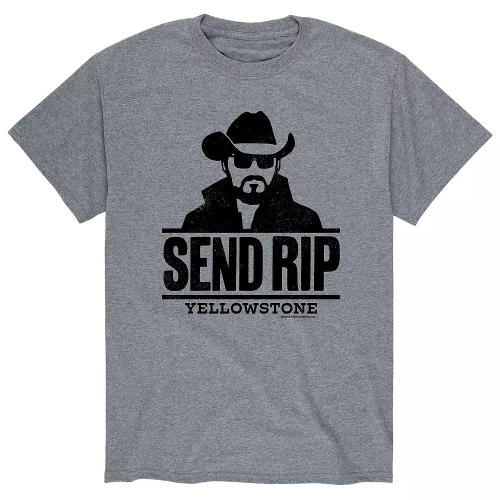 Men's Yellowstone "Send Rip" Tee, Size: XXL, Gray Product Image