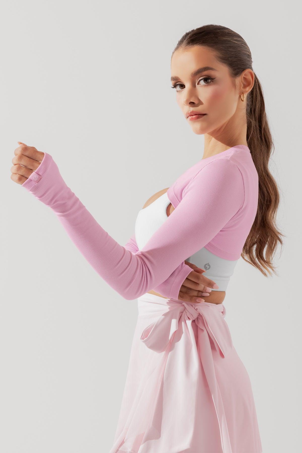 Relevé Ribbed Shrug - Bubblegum Product Image