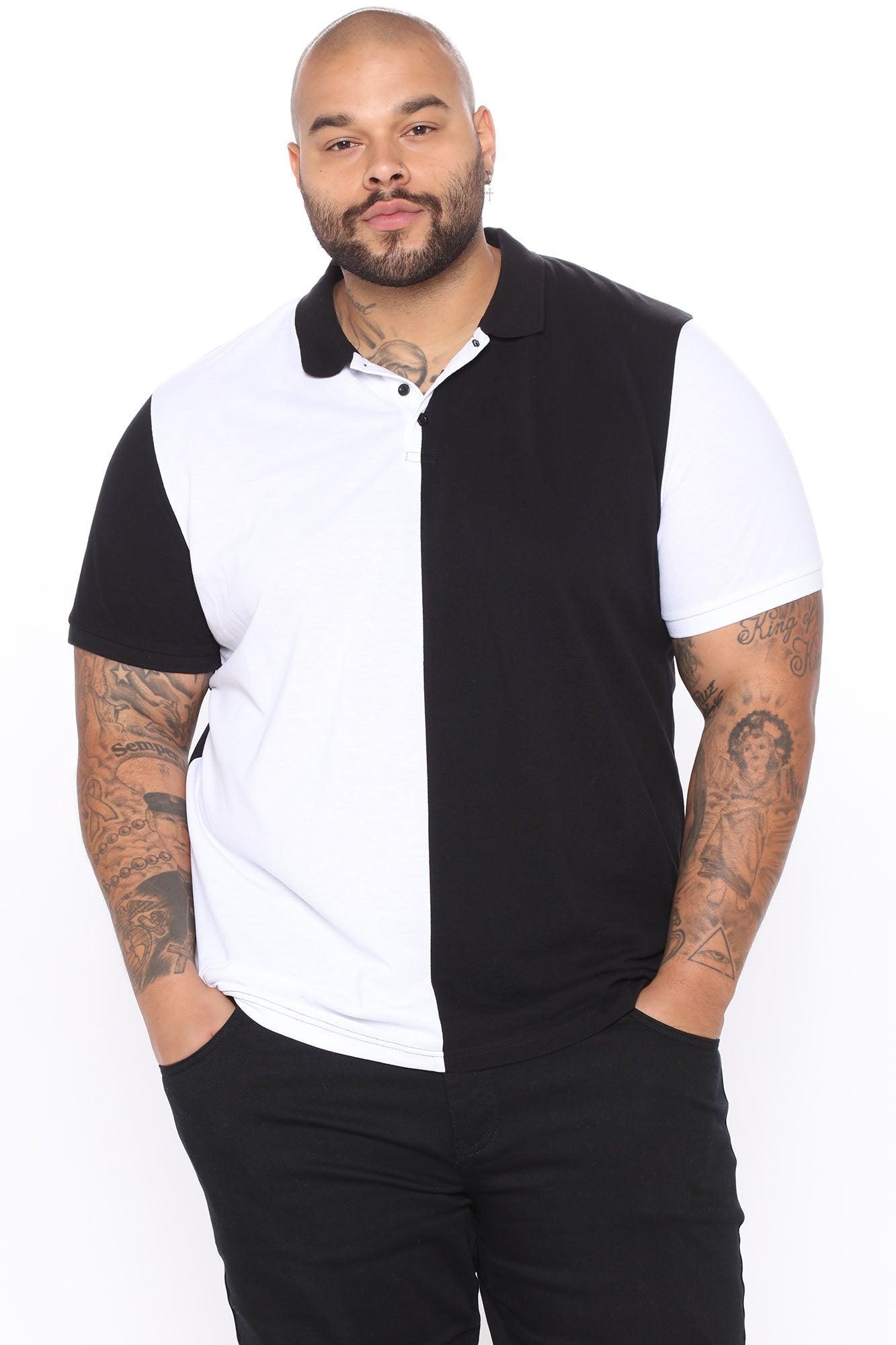 Can You Not Short Sleeve Polo - Black/White Product Image