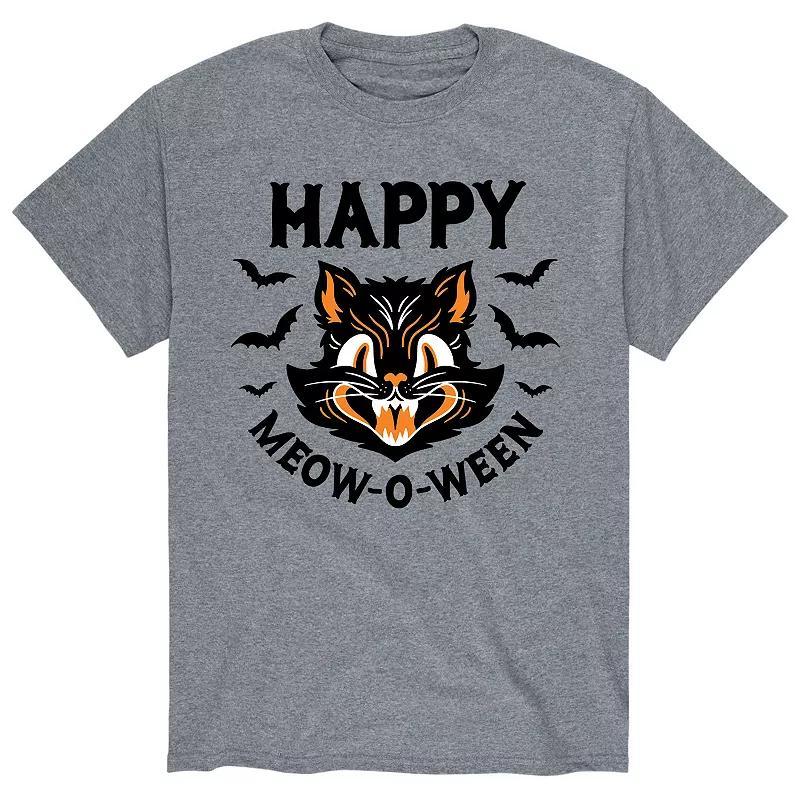 Men's Happy Meow-O-Ween Tee, Size: XXL, Gray Product Image