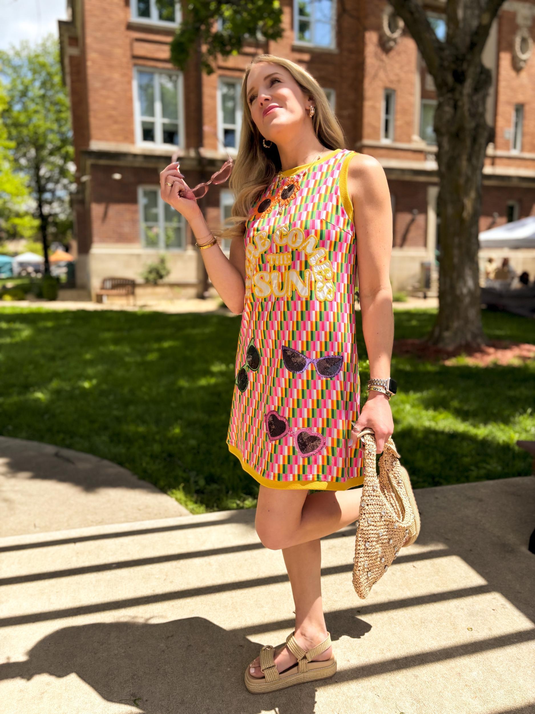 Here Comes the Sun Rainbow Dress Product Image