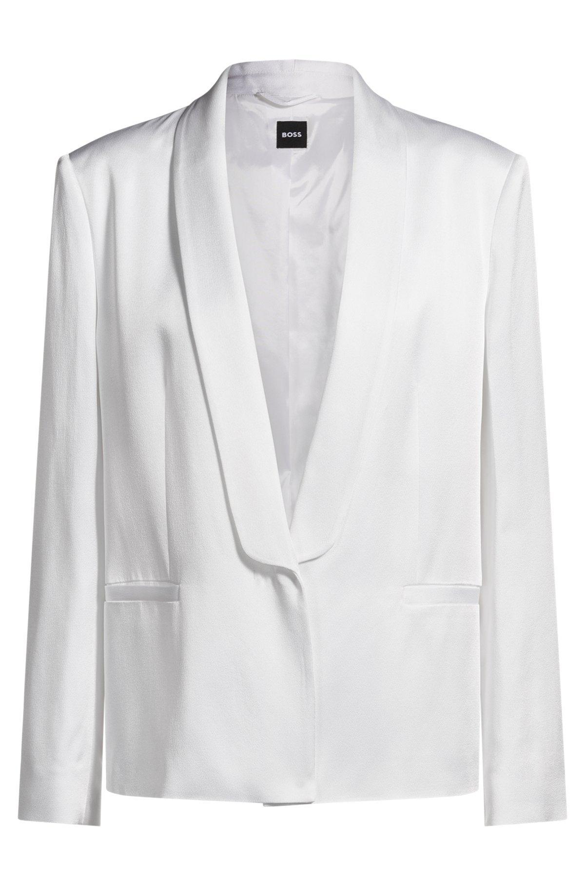 Relaxed-fit blazer with shawl lapels Product Image